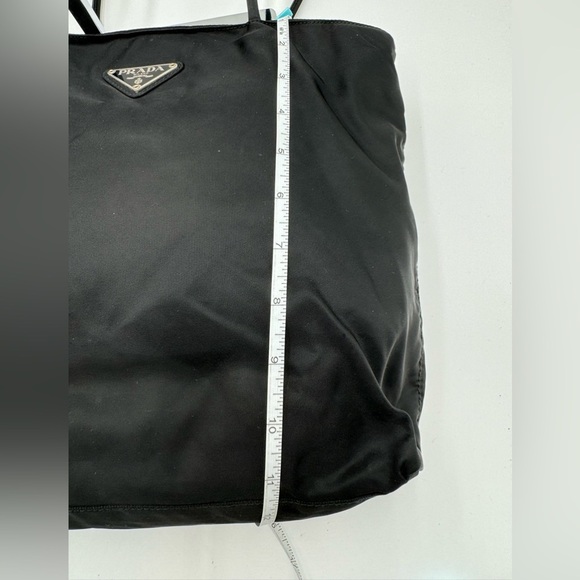 Prada - Authentic - Black Canvas Shoulder Bag / Tote - Picture 10 of 15